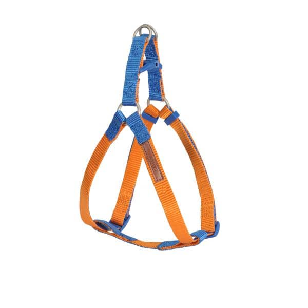 HARNAIS  NYLON CAMON ONE TOUCH BICOLORE ORANGE/BLEU 25X600X1000MM
